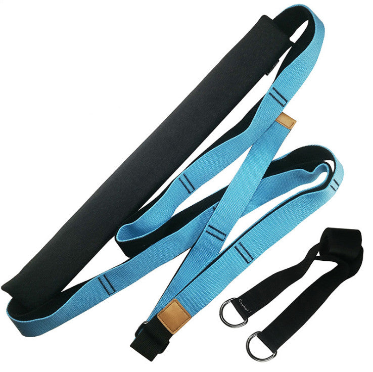 Yoga Strap Exercise Gym Belt Sports DealSniper.net Blue 3.8 cm
