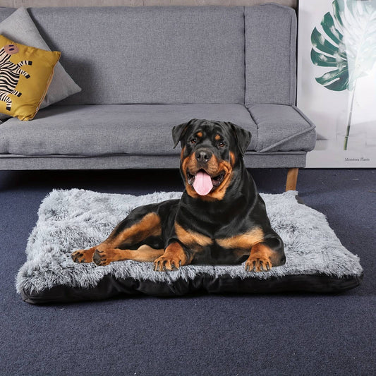 Pet Dog Bed Long Plush Cozy Warm Sleeping Beds