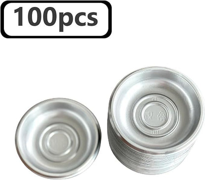 100 Pcs Plastic Disposable Sauce Dishes Dipping Soy Sauce Kitchen dealsniper-net Silver