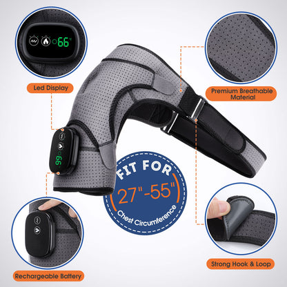 USB Rechargeable Convenient Electric Heating Shoulder Massage Health null