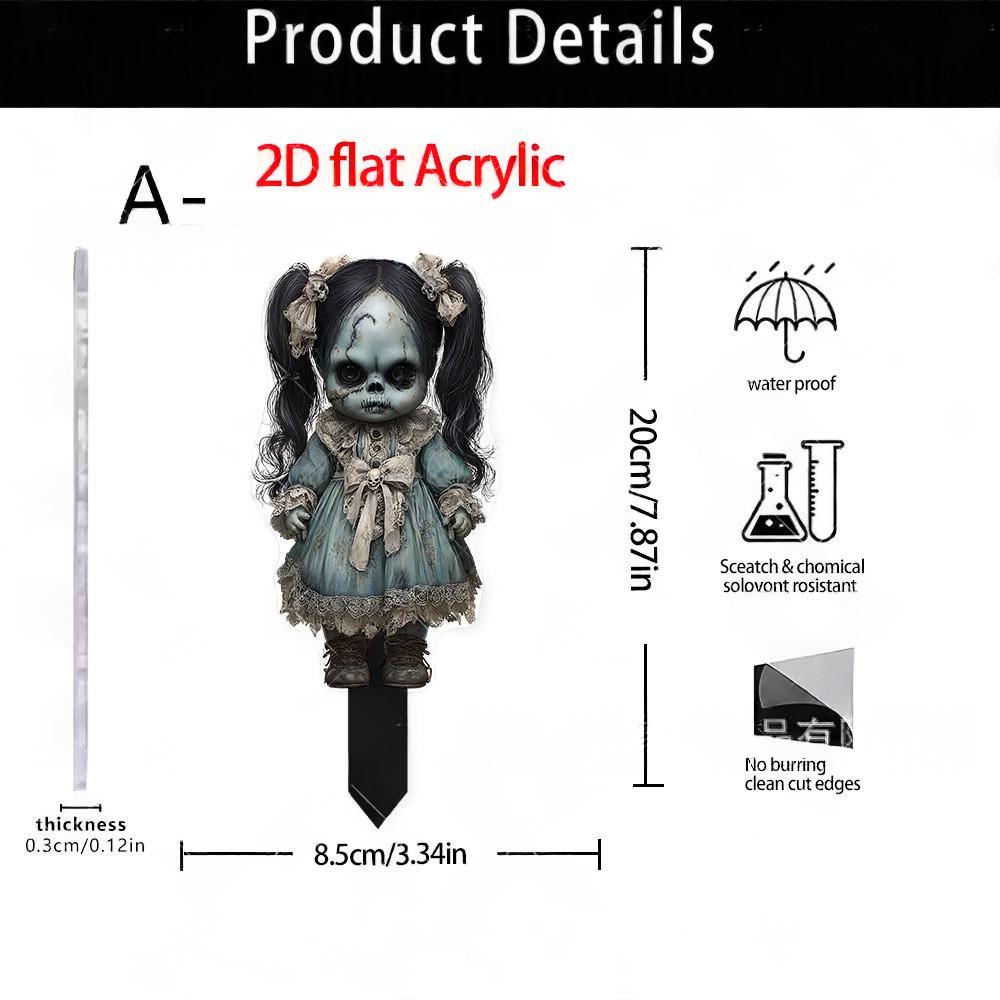 Cross-border New Product Flat Acrylic Spider Skull Halloween Holidays Gym From House 4 20cm