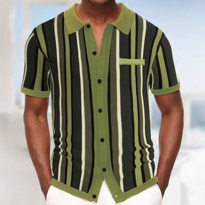 Men's Clothing Summer Cardigan T-Shirt Short-Sleeved Men DealSniper.net 2 2XL