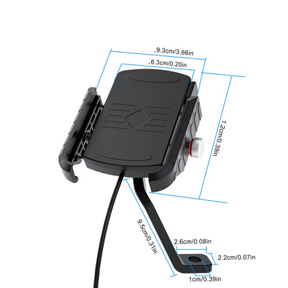 Wireless Charging Phone Holder For Motorcycle Vehicle DealSniper.net