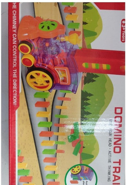 Domino Train Toys Baby Toys Car Puzzle Automatic Release Kids dealsniper-net Purple 120PCS