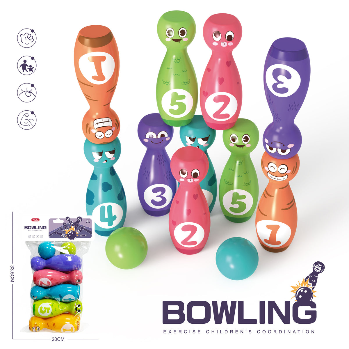 Children's Bowling Toys Suit Indoor Large Kindergarten Sports Toys Kids DealSniper.net