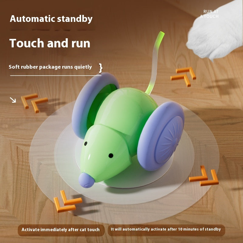 Pet Toys Interactive Cat Toy Electric Mouse Car - Automatic Teaser Pets Gym From House