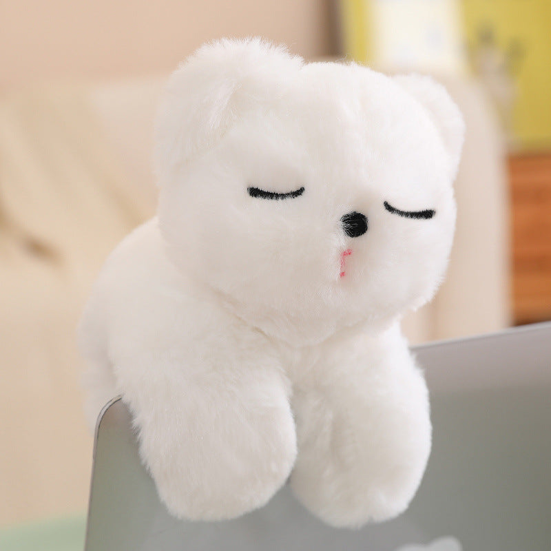 Cartoon Creative Snap Loop Plush Toys Kids DealSniper.net White Cat 25cm