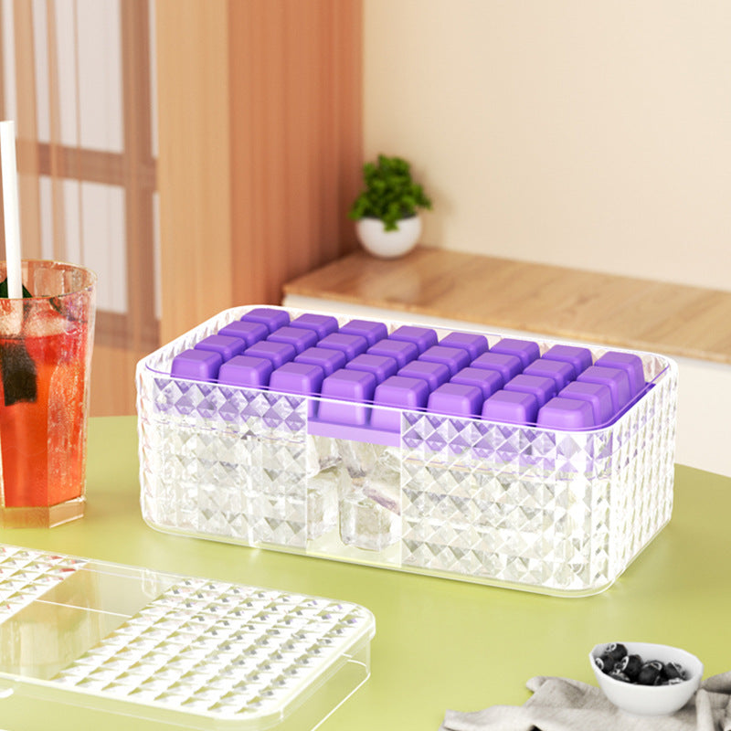 Large New Silicone Square Ice Mold Ice Cube Trays Lid Mold Kitchen dealsniper-net