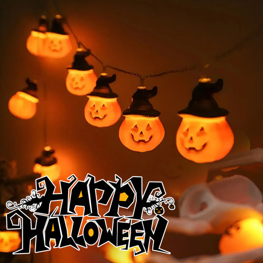 PVC Soft Material Halloween Lighting Chain Pumpkin Ghost