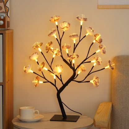Bedroom Room Rose Tree Lamp Decoration Home Decor Gym From House Grey Camellia Tree Lamp 24lights on black USB