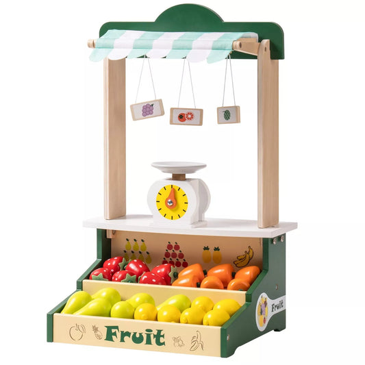 Wooden Farmers Market Stand Fruit Stall Toy For Kids Kids dealsniper-net WG366