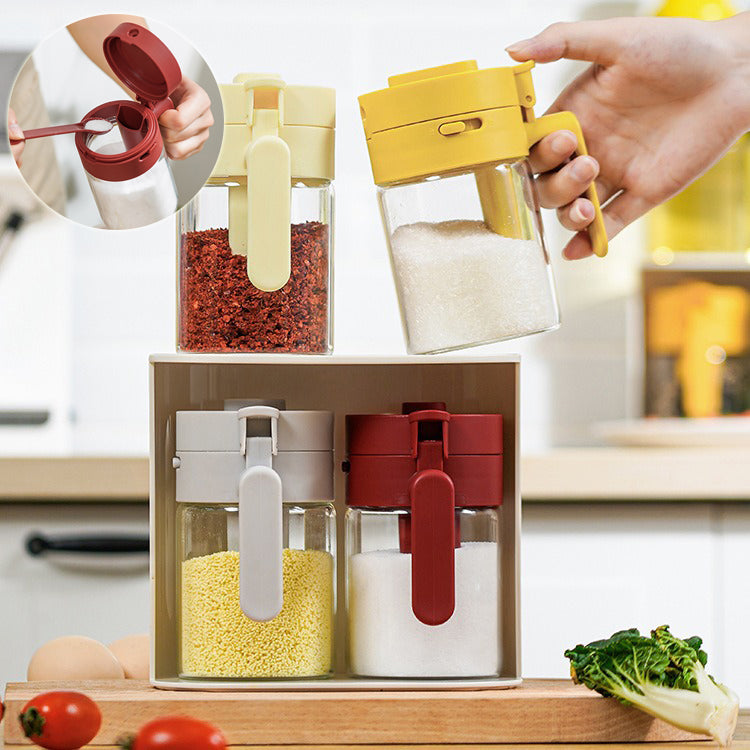 Small Seasoning Jars With Lids And Spoons Measuring Spoon Kitchen DealSniper.net