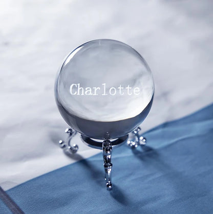 Crystal Ball personalized customization Home Decor DealSniper.net 60mm With sliver base
