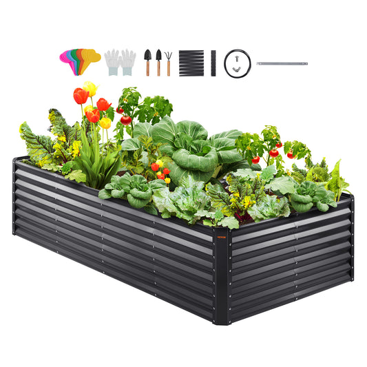 VEVOR Galvanized Raised Garden Bed Planter Box