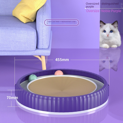 Non-flaking Corrugated Paper Wear-resistant Cat Scratching Board Pets dealsniper-net Purple XL