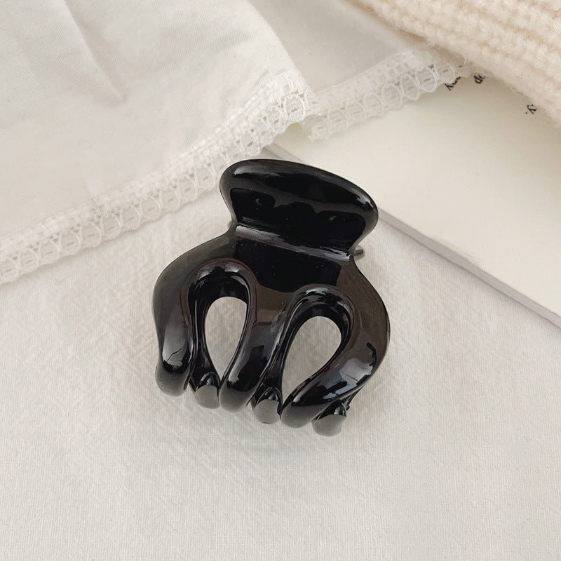 High Ponytail Grip Fixed Gadget Barrettes Beauty DealSniper.net Bright Black 2CM