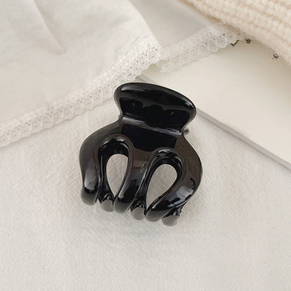 High Ponytail Grip Fixed Gadget Barrettes Beauty DealSniper.net Bright Black 2CM