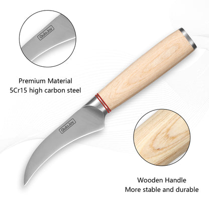 Qulajoy Vegetable Cleaver - Japanese Cleaver Chopping Knife High Carbon Stainless Steel Knives With Wooden Handle Kitchen dealsniper-net