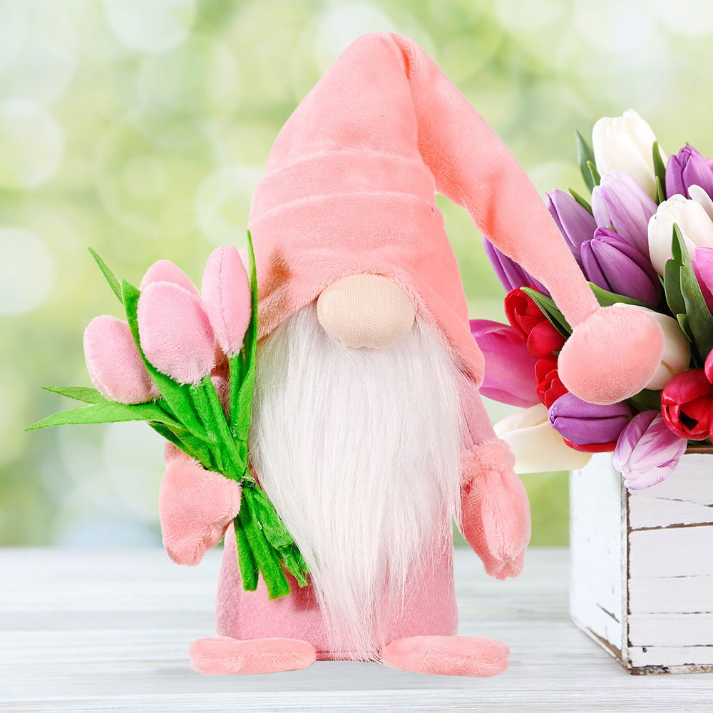 Tulip Rudolph Mother Valentine's Day Doll Decoration Home Decor dealsniper-net Pink