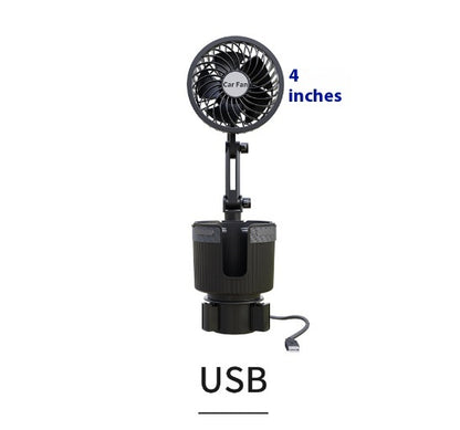 Supplies Car Water Cup Holder Fan Vehicle dealsniper-net 5V USB 4inches