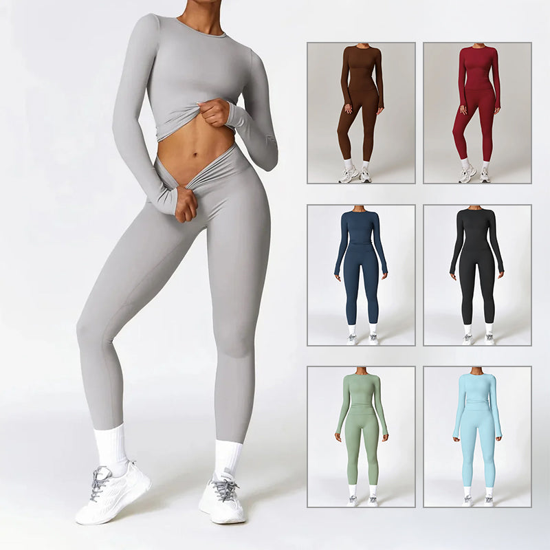Tight-fitting Brushed Yoga Suit Quick-drying Fitness Clothes Women Gym From House