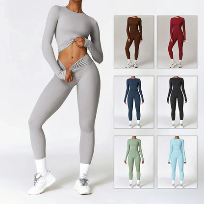 Tight-fitting Brushed Yoga Suit Quick-drying Fitness Clothes Women Gym From House