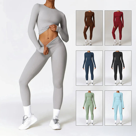 Tight-fitting Brushed Yoga Suit Quick-drying Fitness Clothes Women Gym From House