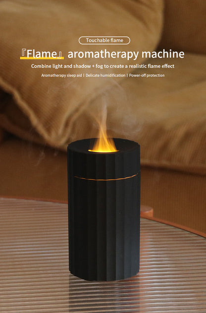 7 Colors Flame Aromatherapy Diffuser, 100ml Essential Oil Diffuser Mini Humidifiers Portable Humidifier With Waterless Auto-Off Protection For Bedroom, Home, Office, Trip, Yoga