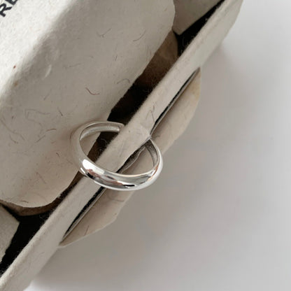 Korean Simple Minimalist Smooth Ring For Women Jewelry Gym From House Style 1 1pcs