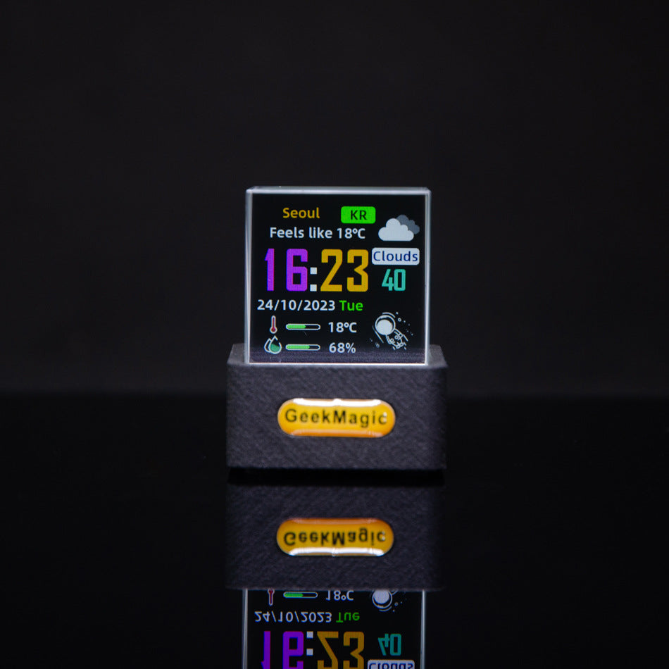 Trendy Mini Transparent WiFi Weather Clock Decoration Display Home Decor DealSniper.net