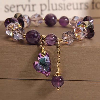 Natural Amethyst New Chinese Bracelet Love Gem Jewelry dealsniper-net