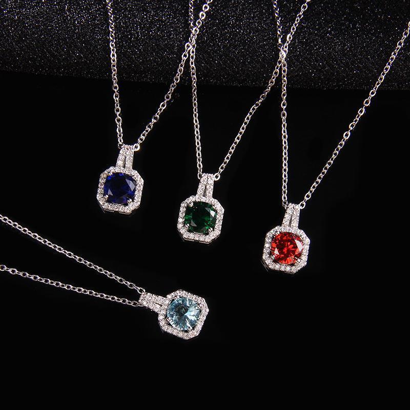 Cross-Border New Product Perfume Bottle Zircon Pendant Clavicle Chain Jewelry Gym From House