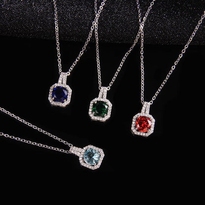 Cross-Border New Product Perfume Bottle Zircon Pendant Clavicle Chain Jewelry Gym From House
