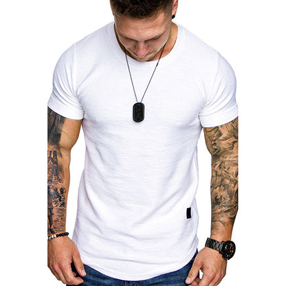 Men's Loose Round Neck Short Sleeve T-Shirt Men dealsniper-net White 3xl