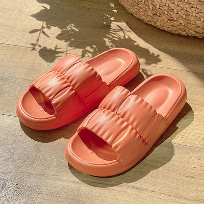 Women Home Shoes Bathroom Slippers Soft Sole Slides Summer Beach Shoes Women dealsniper-net Danxia orange 38and39