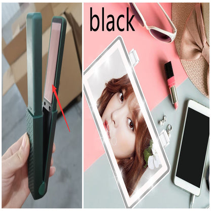 Hair Straightener Cordless Usb Hair Straightener Beauty dealsniper-net Green set1 USB 1PC