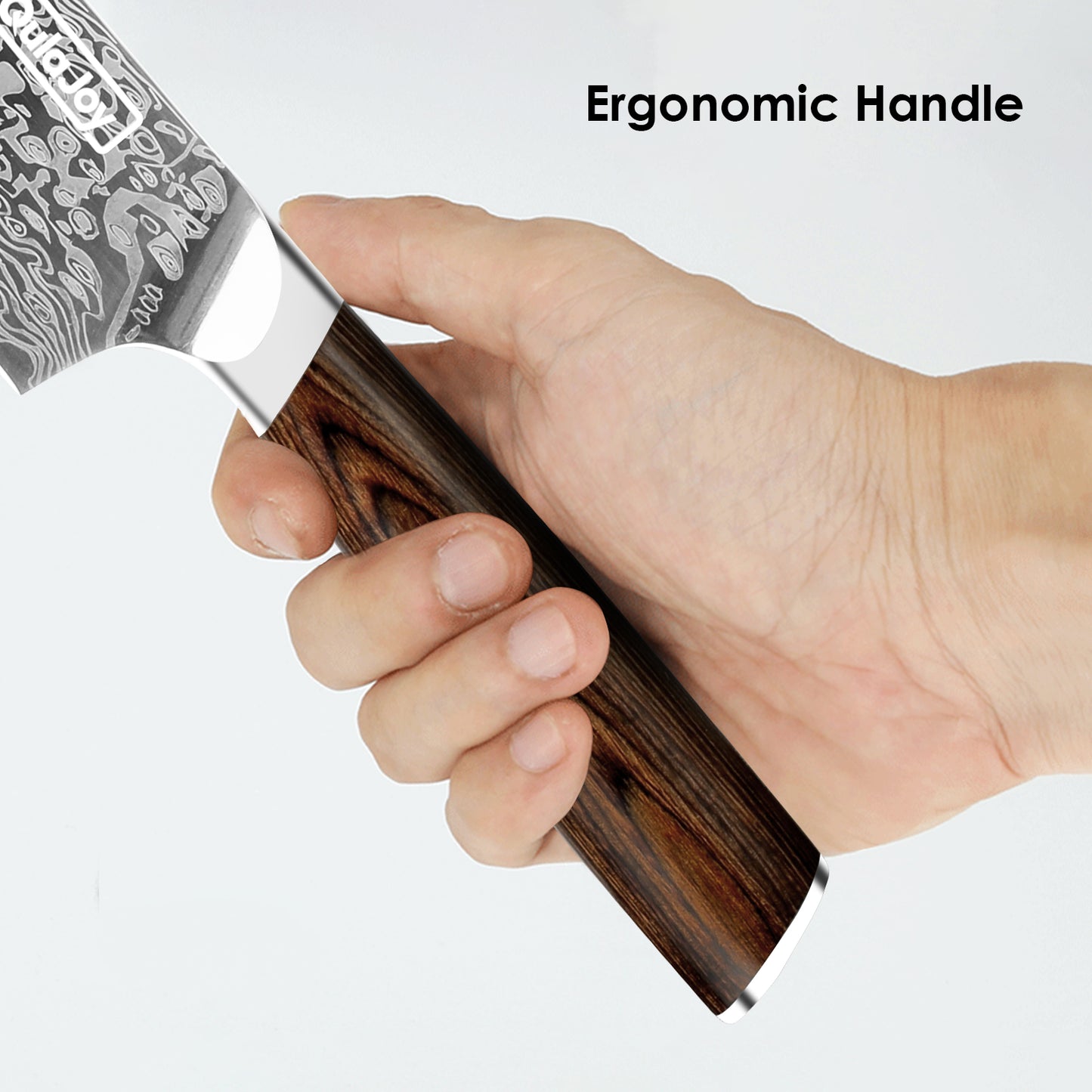 Qulajoy Japanese Chef Knife Kitchen Knife High Carbon German Steel Cooking Knives Damascus Pattern Japanese Knife With Ergonomic Handle For Home Kitchen Outdoor Kitchen DealSniper.net