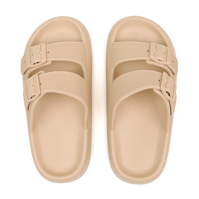 Summer Women Outdoor Indoor Thick-soled Eva Sandals And Slippers Women DealSniper.net Light Khaki 35to36