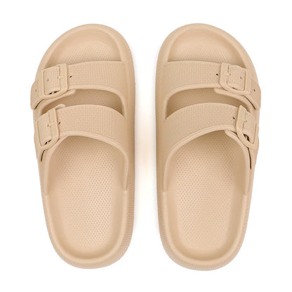 Summer Women Outdoor Indoor Thick-soled Eva Sandals And Slippers Women DealSniper.net Light Khaki 35to36