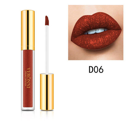 Diamond Pearl Magic Color Shiny Matte Metal Lip Gloss Lipstick Beauty dealsniper-net D06