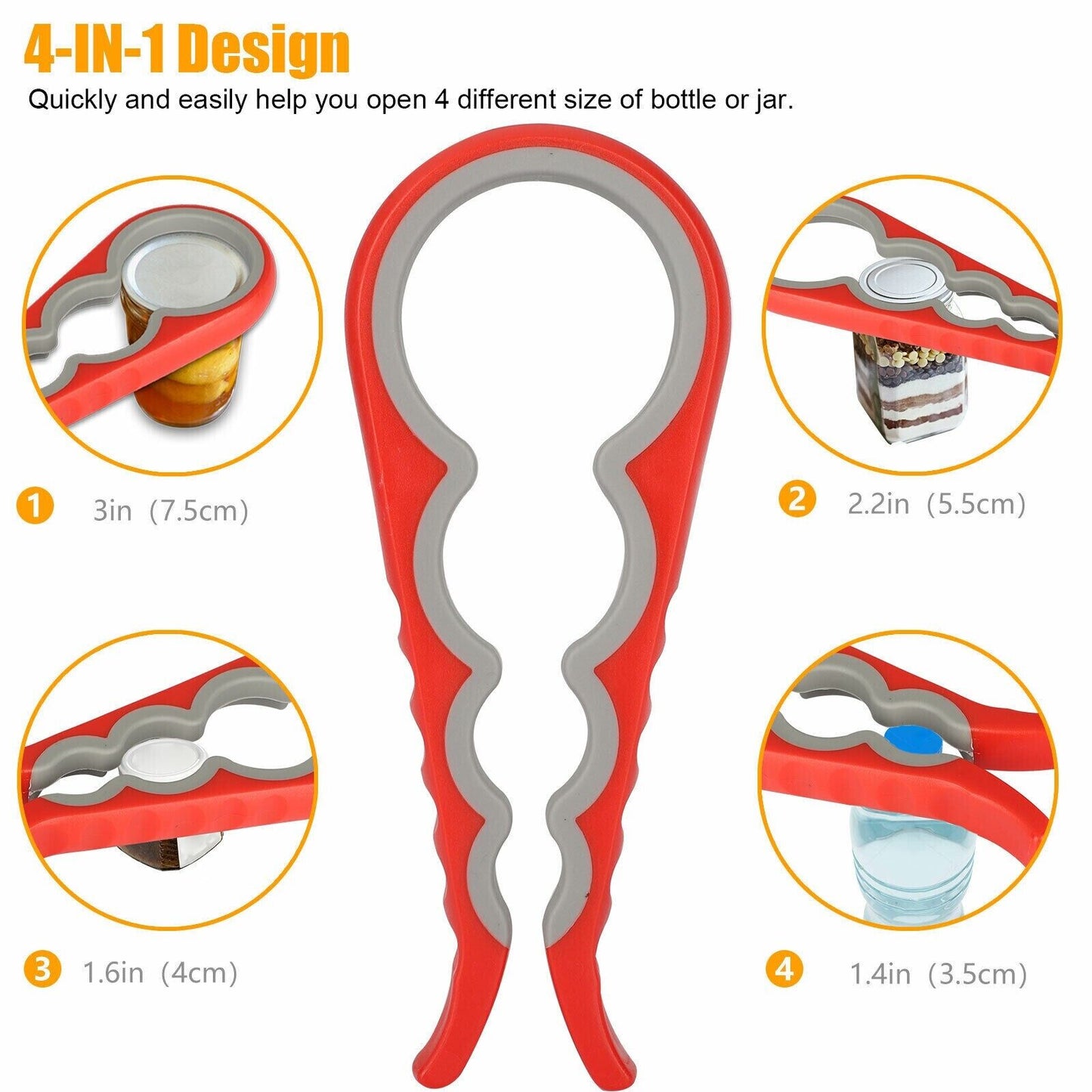Adjustable Multifunctional Can Opener Jar Lid Gripper Kitchen For Elderly Senior Kitchen DealSniper.net