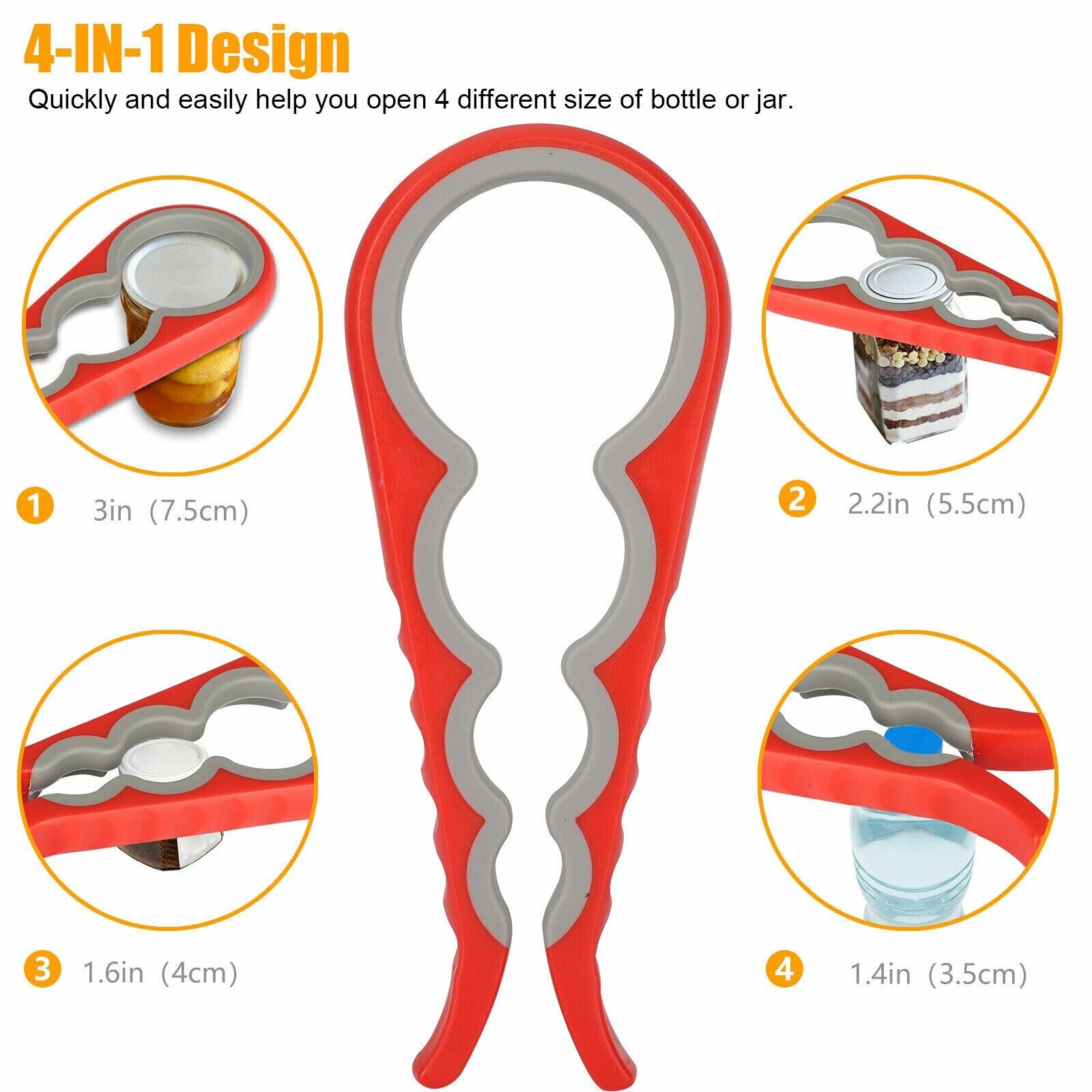 Adjustable Multifunctional Can Opener Jar Lid Gripper Kitchen For Elderly Senior Kitchen DealSniper.net