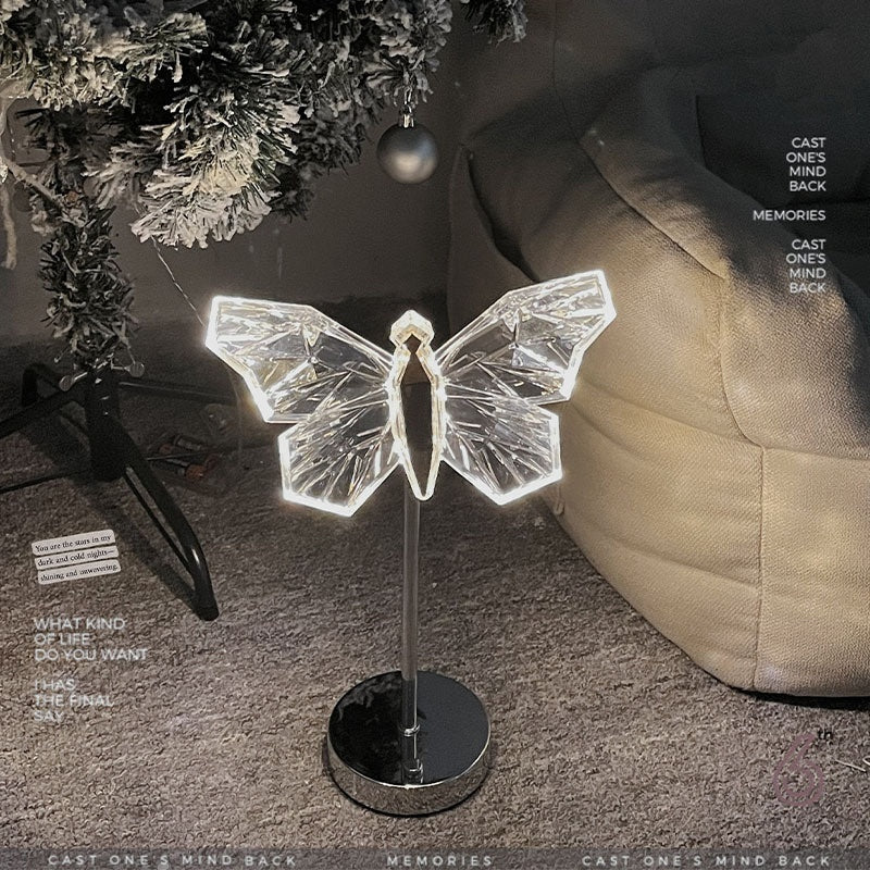 USB Night Light Bedside Table Ambience Light LED Crystal Home Decor Gym From House