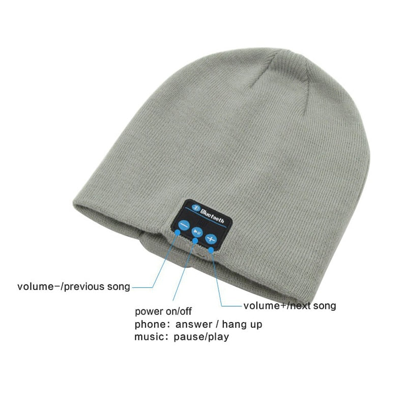 Wireless Bluetooth Knitted Hat Calls Music Stereo