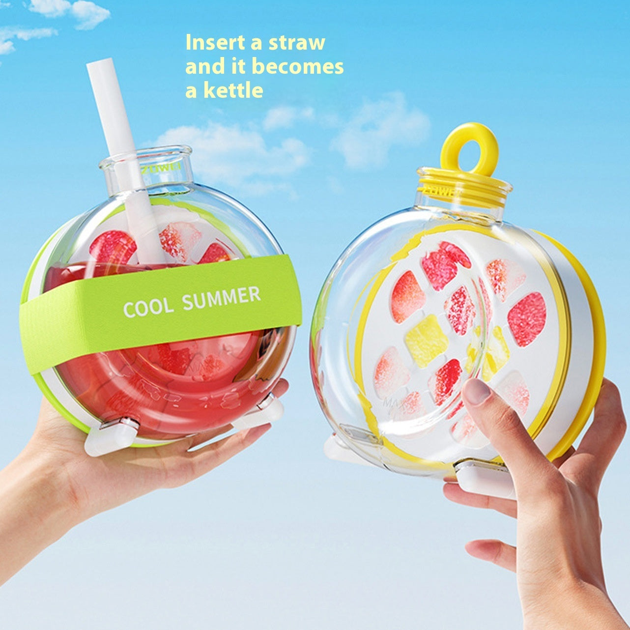 Summer Ice Cube Tray 2 In1 Ice Tray And Water Bottle Kitchen Gym From House