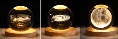 Luminous Starry Sky And Planets Moon Moon Crystal Ball Night Lamp