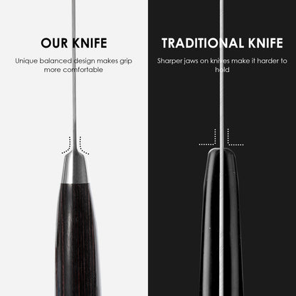 Qulajoy Santoku Knife, High Carbon Stainless Steel Chef Knife Japanese Kitchen Knives With Ergonomic Pakkawood Handle, Chopping Knife For Home Kitchen Cooking Kitchen DealSniper.net