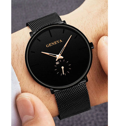 Luxury Men's Quartz Watch Business Stainless Steel Analog Ultra Thin Waterproof Jewelry dealsniper-net