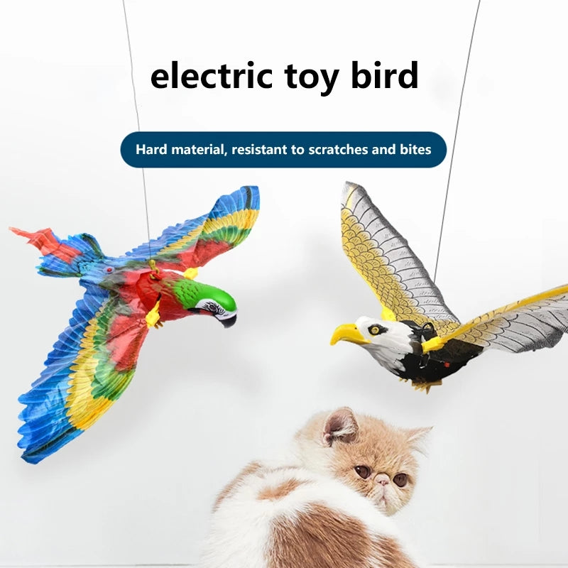 Simulation Bird Cat Interactive Pet Toys Hanging Eagle Flying Pets Gym From House