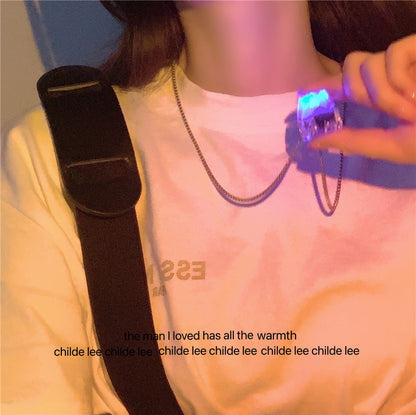 Decompression Necklace Manipulator Feel Button Luminous Jewelry Gym From House